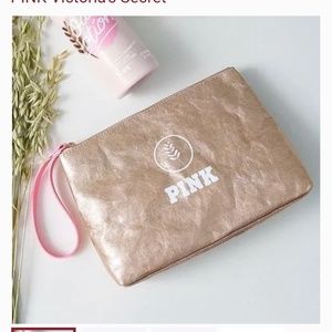 Victoria's Secret PINK Oat Cosmetic Bag Wristlet